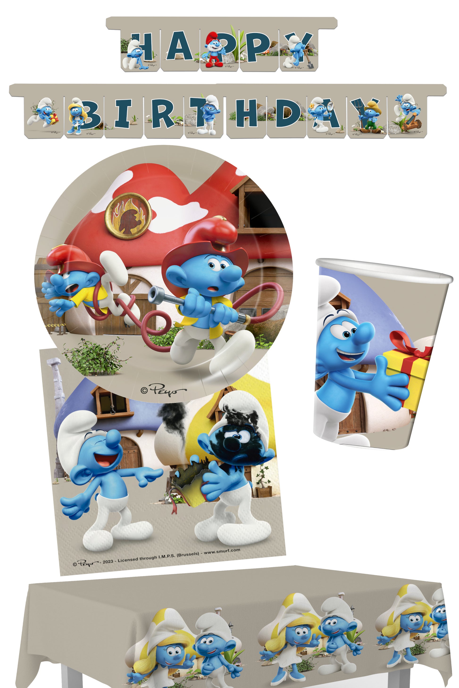 Anila's Smurfs Party Pack for 8 people - Anilas UK