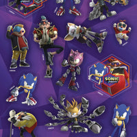 Sonic Glitter Stickers Pack 10 x 20cm with 16 Sonic-themed stickers