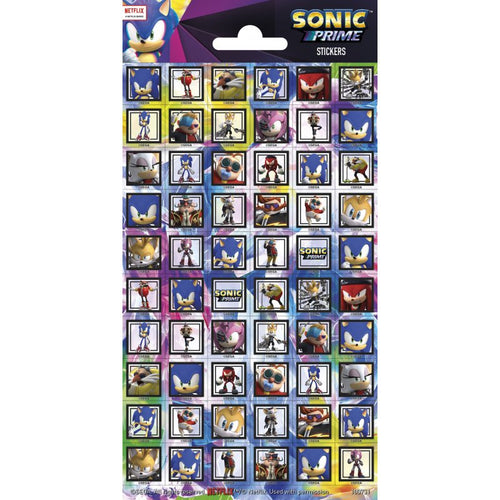 Sonic Mini Stickers Sheet 102 x 200mm with 60 movie character stickers
