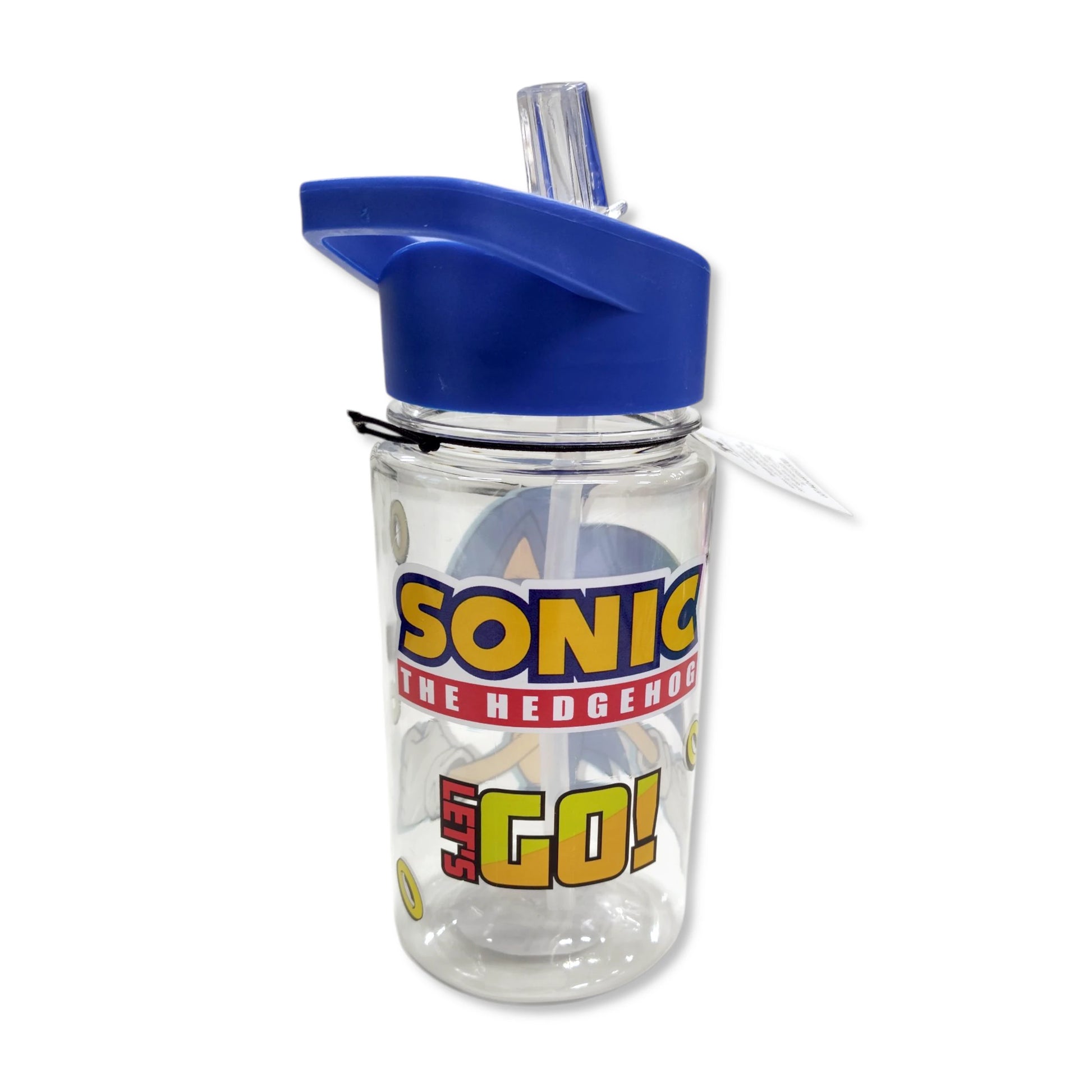 Sonic 450ml Kids Water Bottle with Straw & Handle - Anilas UK