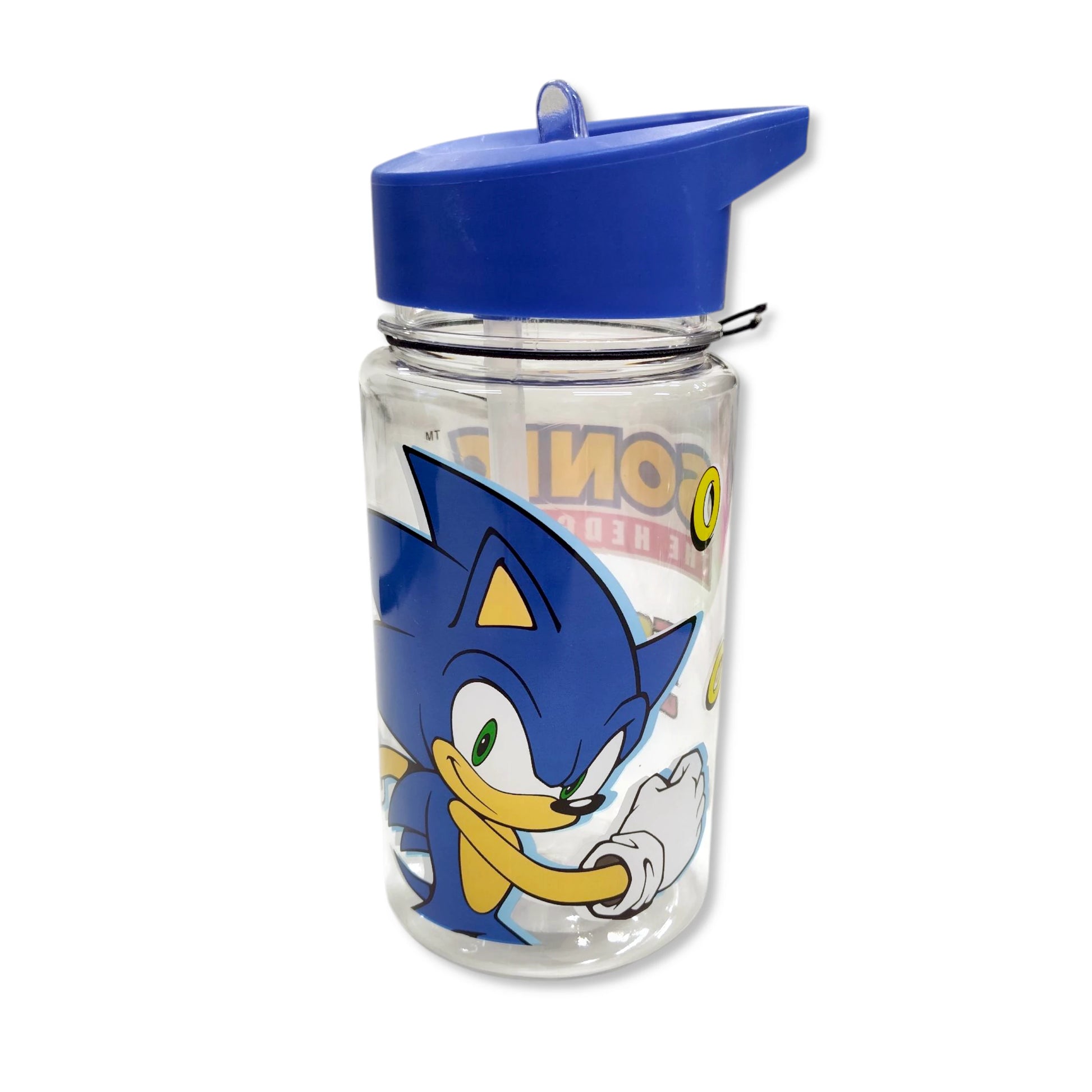 Sonic 450ml Kids Water Bottle with Straw & Handle - Anilas UK