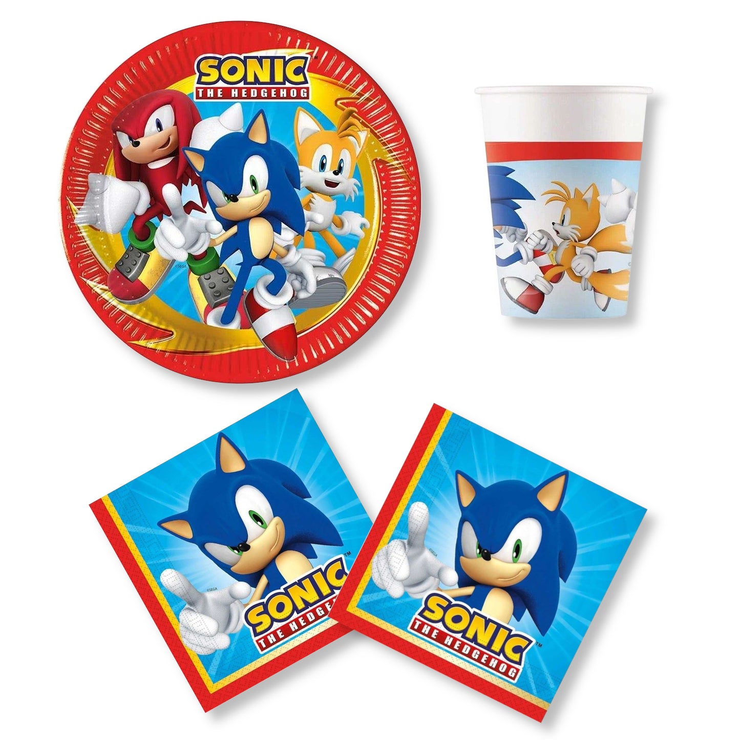 Sonic Party Pack for 16 people - Anilas UK