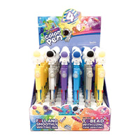 
              Space Fidget 4-Colour Roller Ball Pen with dino design
            