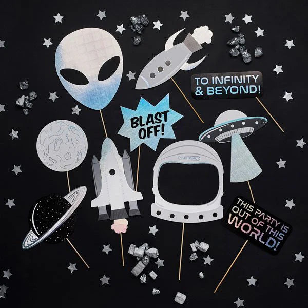 Space Party Photo Props (Pack of 10) - Anilas UK