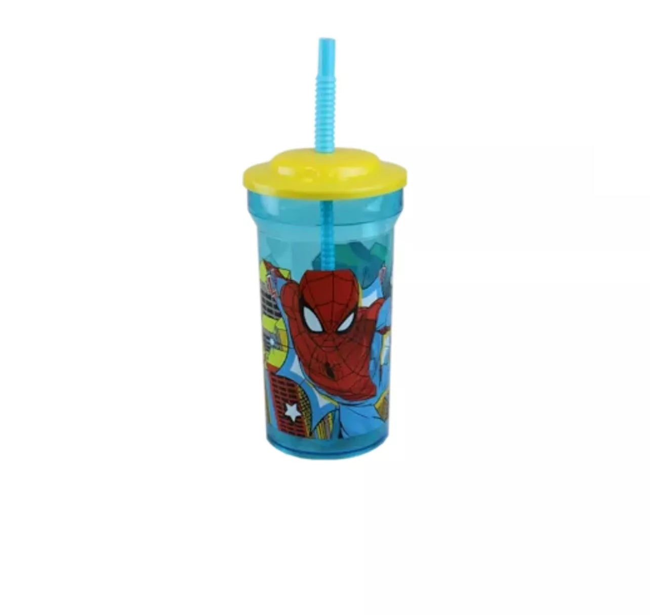 Spider-Man Clear Straw Tumbler 460ml for kids