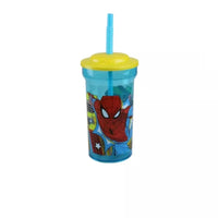 Spider-Man Clear Straw Tumbler 460ml for kids