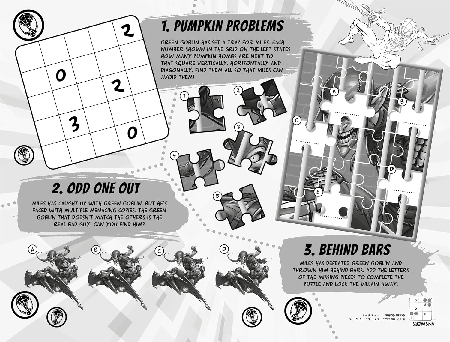 Spider-Man colouring adventure in Mega book