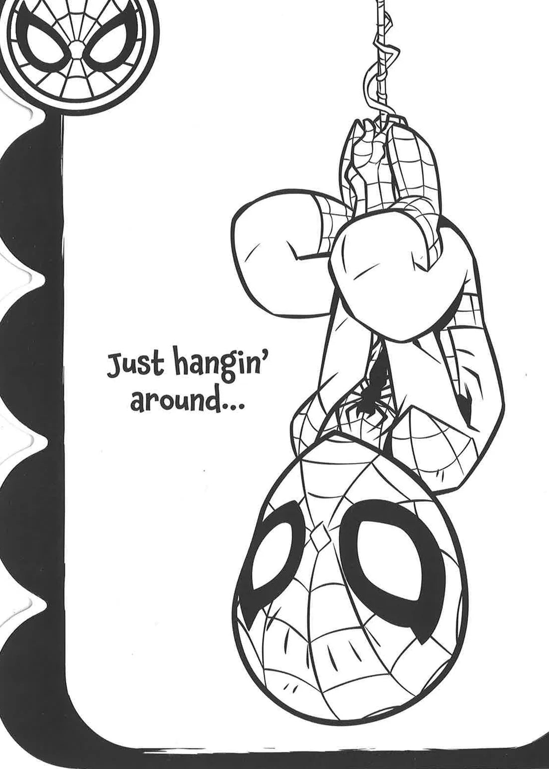 Spider-Man colouring page from Marvel Super Hero Adventures