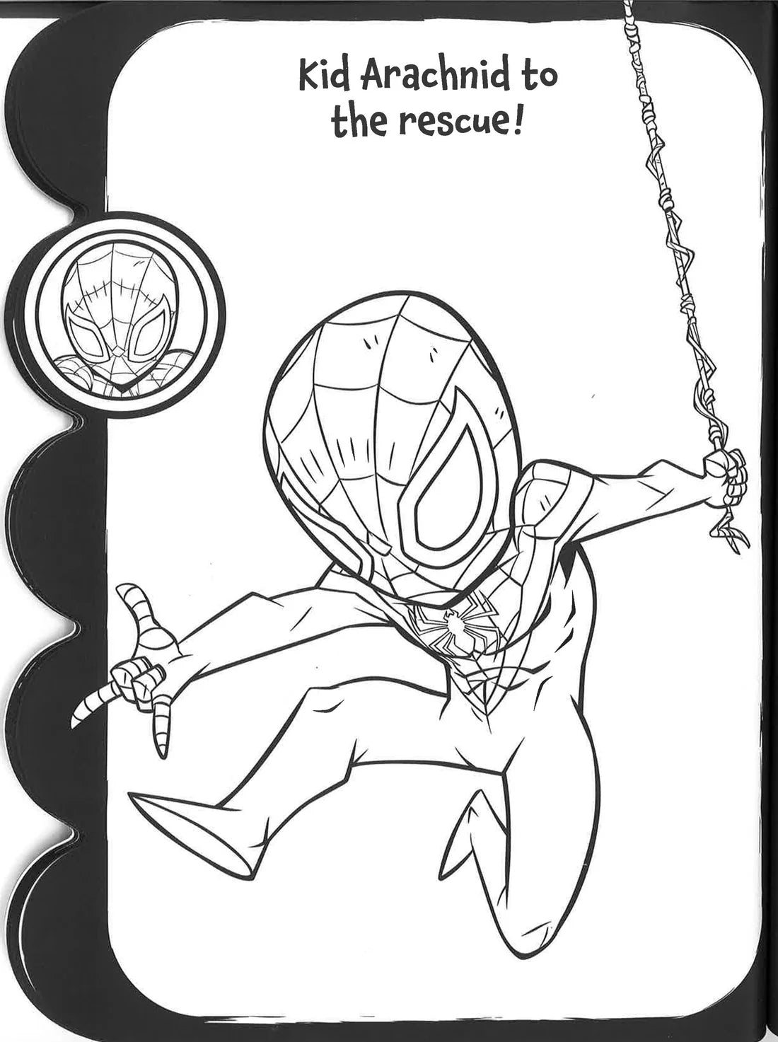 Spider-Man colouring page from Marvel Super Hero Adventures