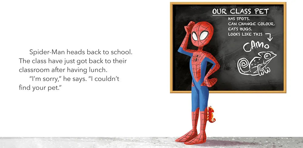 Inside view of Spider-Man's First Mission book