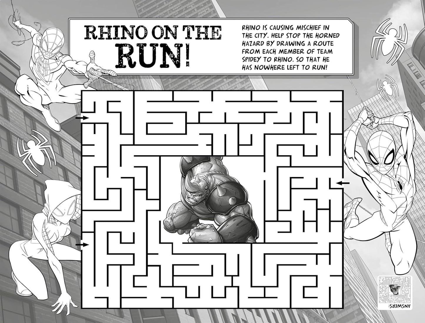 Spider-Man puzzle page from Mega Activity Pad