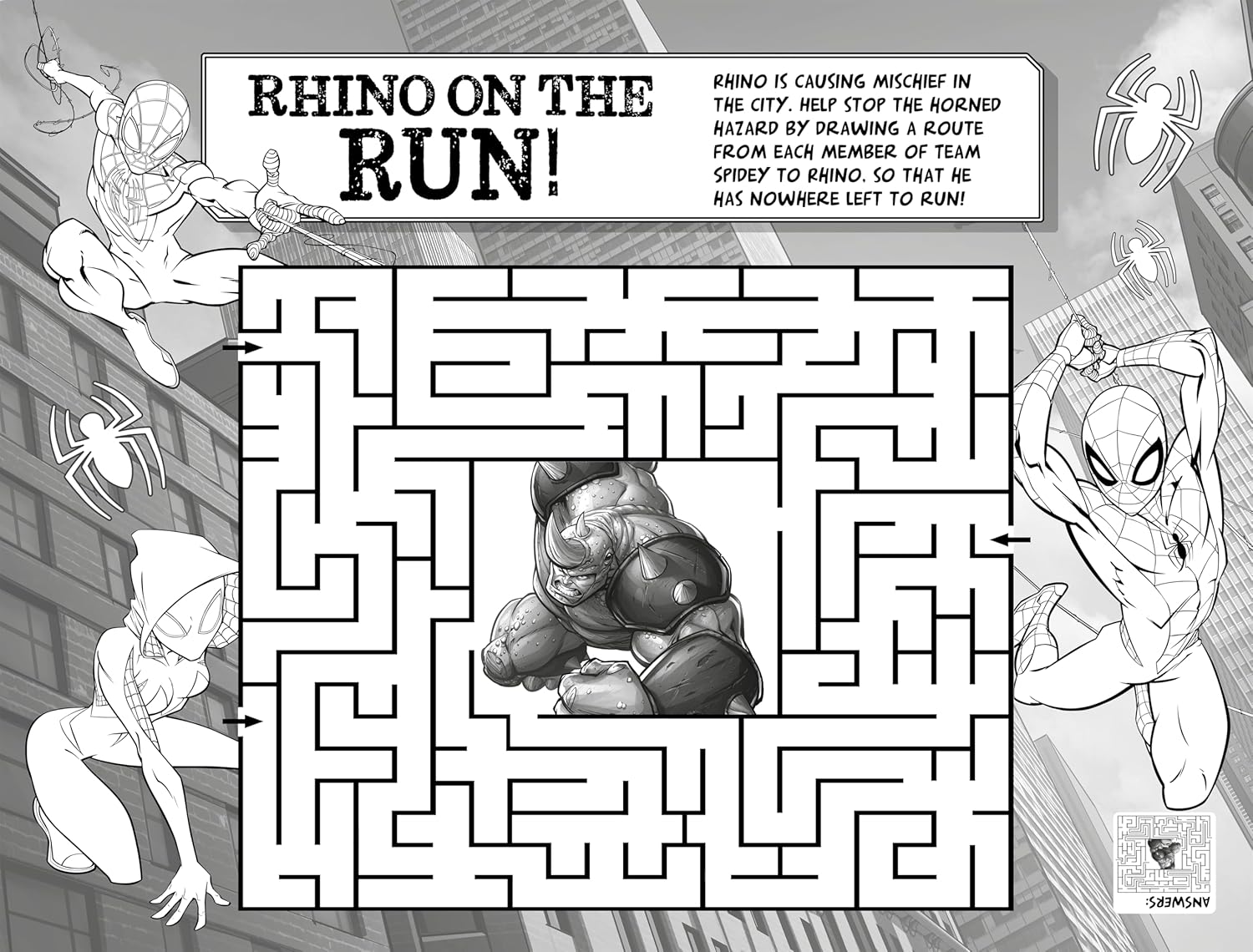 Spider-Man puzzle page from Mega Activity Pad