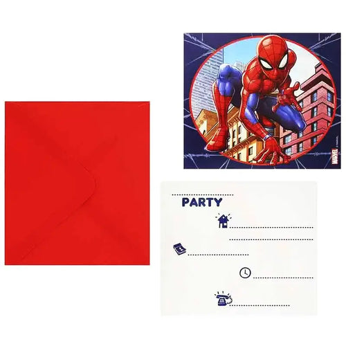 Spiderman Party Invitations (Pack of 6) - Anilas UK