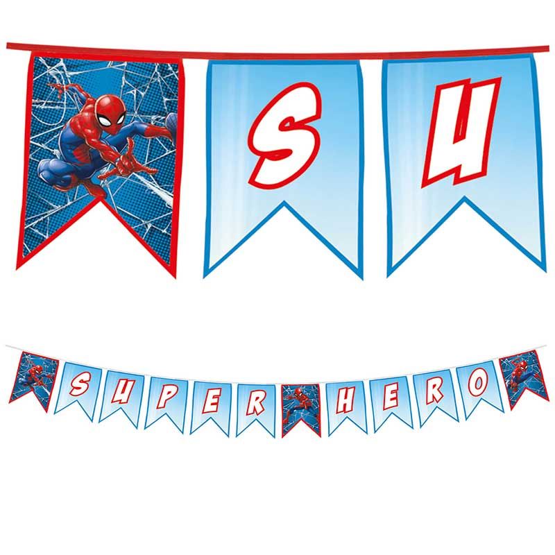 Spider-Man Crime Fighter Reusable Letter Banner for kids’ parties