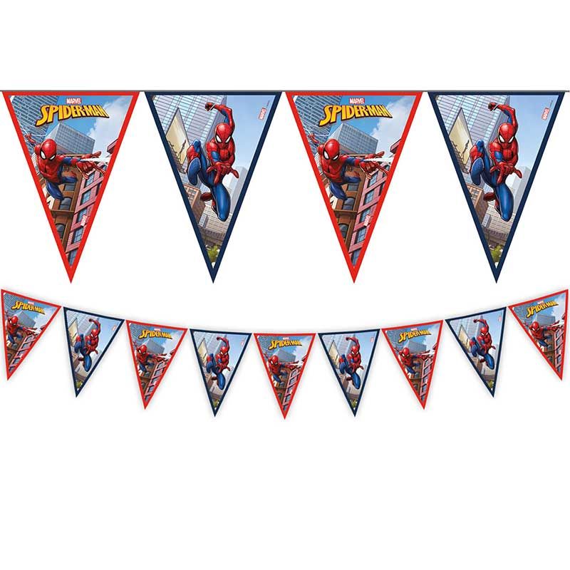 Spiderman Crime Fighter Triangle Flag Banner 230cm with Spiderman designs