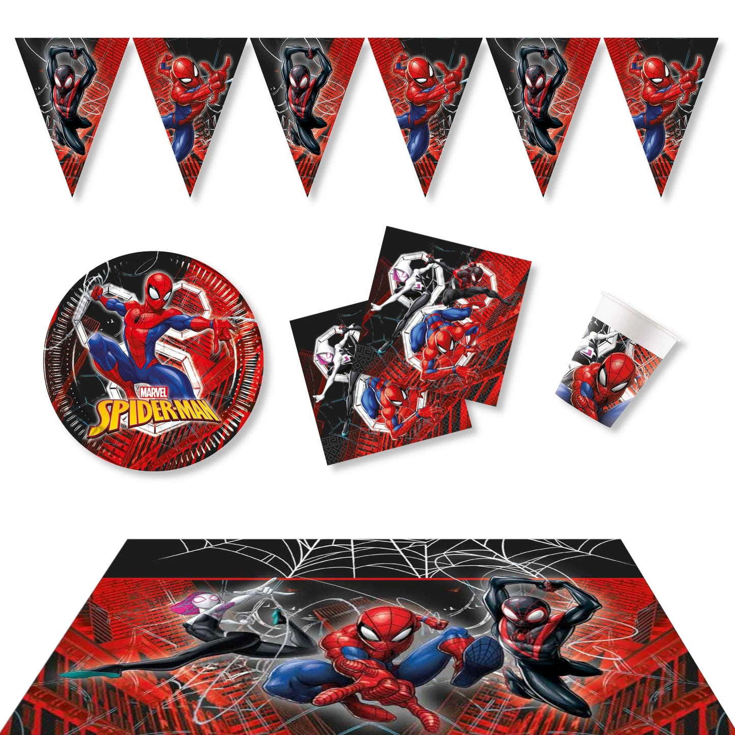 Spider-Man Party Pack for 8 people - Anilas UK