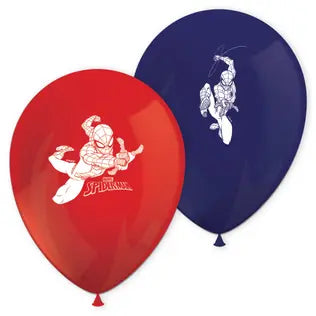 Spiderman Printed Latex Balloons (Pack of 8) - Anilas UK