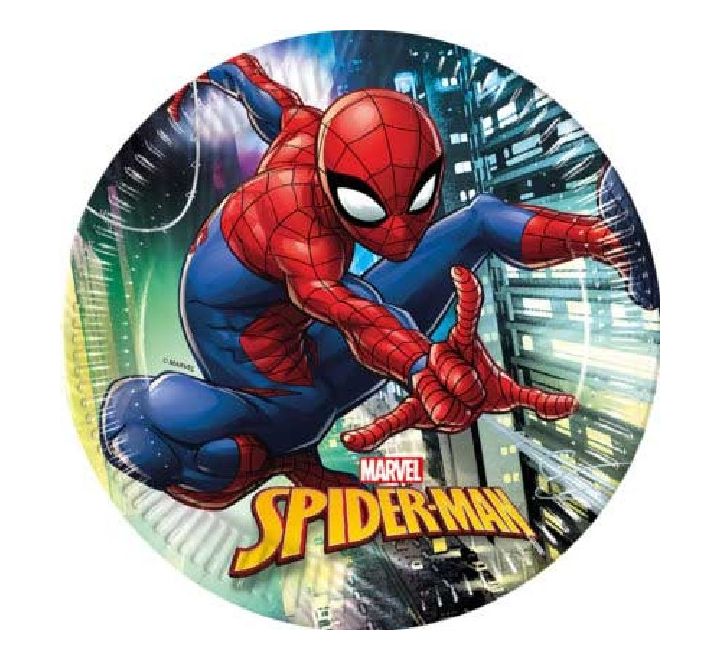 Spiderman Paper Plates - 23cm ( Pack of 8) - Anilas UK