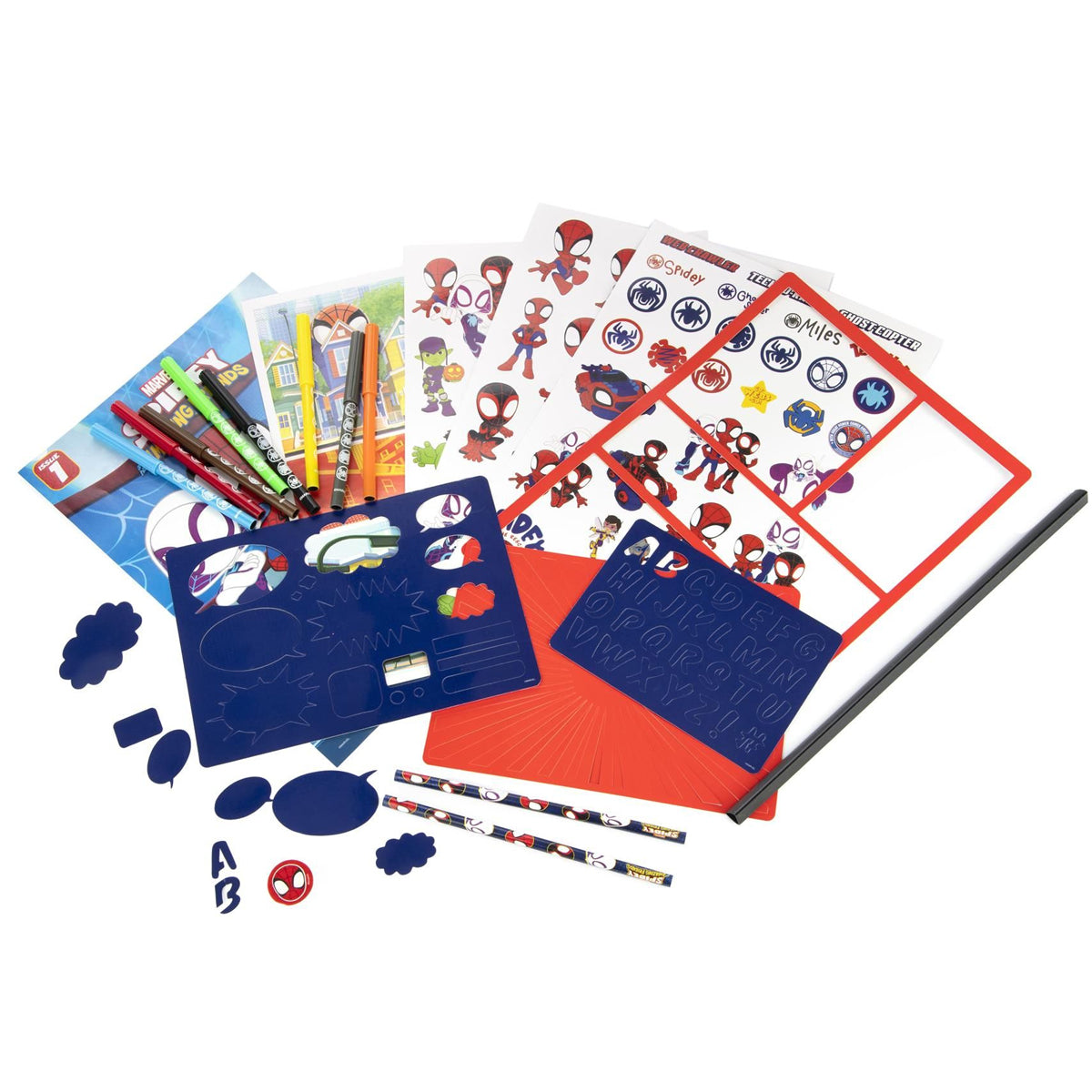 Spidey Comic Book Maker Craft Set with stickers and pens