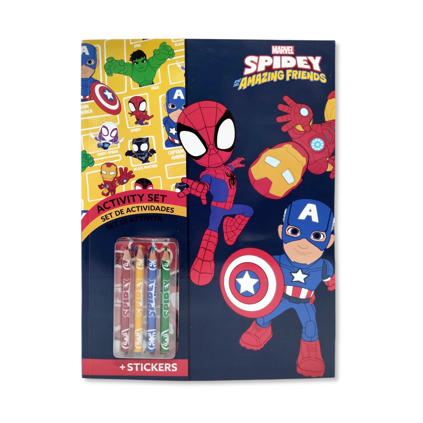 Marvel Spidey Colouring Book with Stickers & Pencils