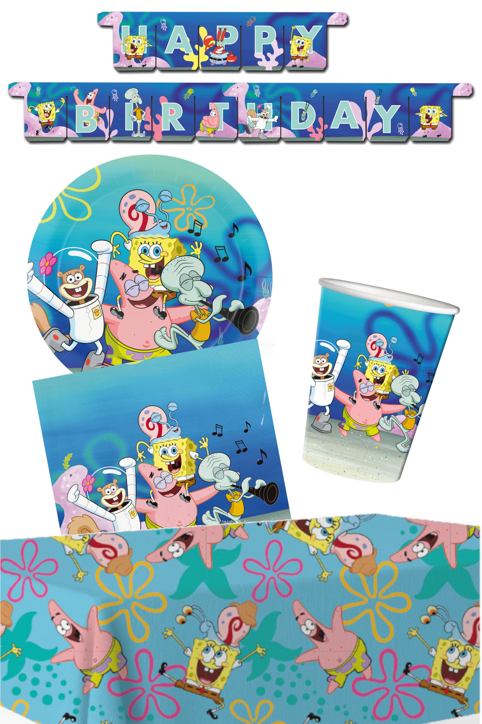 Anila's Sponge Bob Party Pack for 8 people - Anilas UK