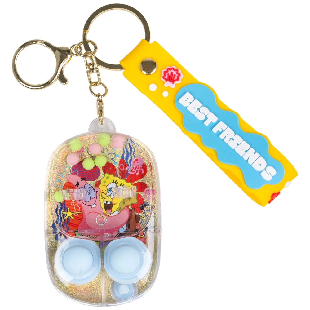 SpongeBob and Patrick golden sand fidget keychain with mini balls