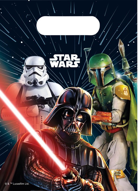 Star Wars Galaxy Party Bags pack with 6 plastic bags