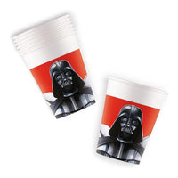 
              Close-Up of Star Wars 200 ml Paper Cups with Stormtrooper and Darth Vader Prints
            