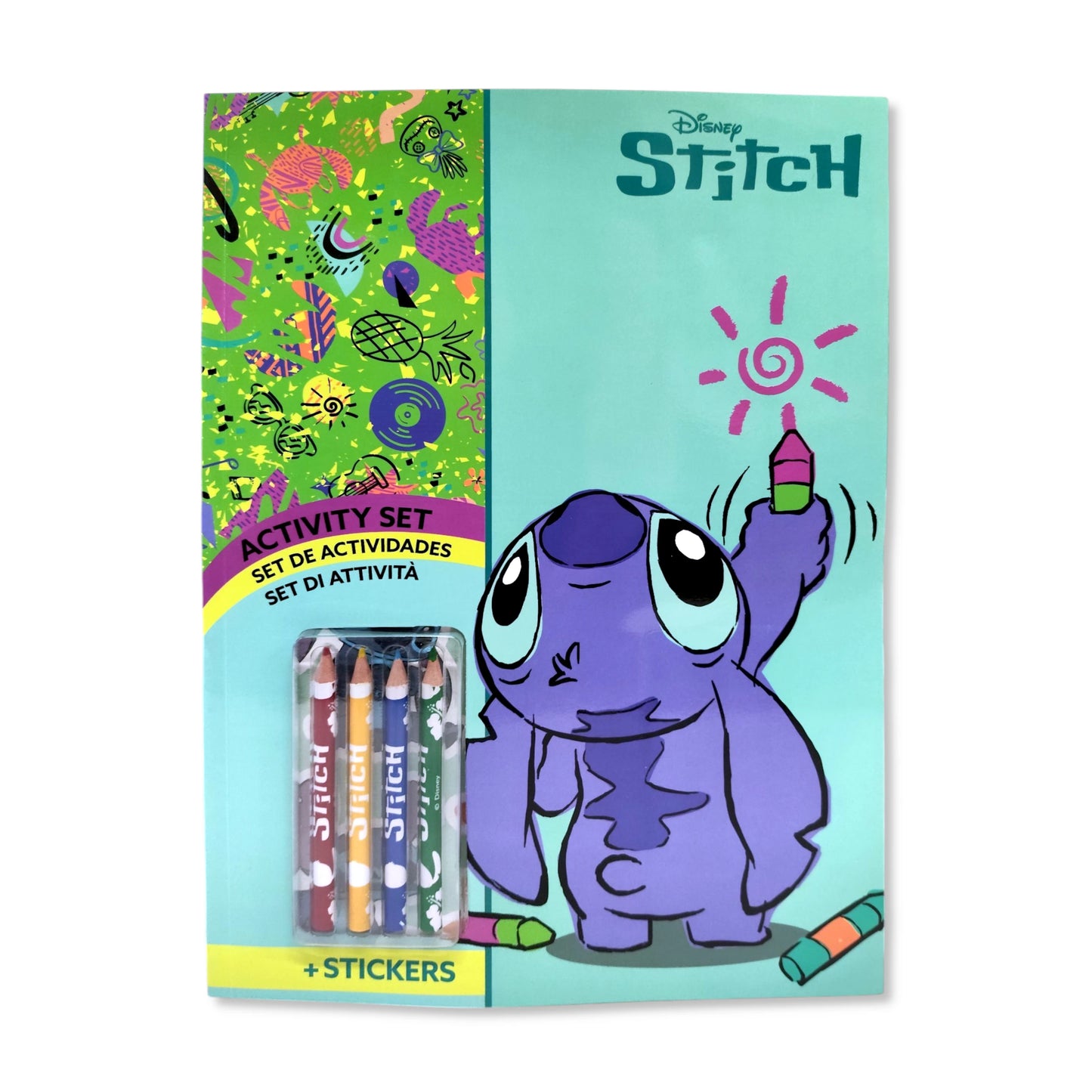 Disney Stitch Colouring Book with Stickers & Pencils