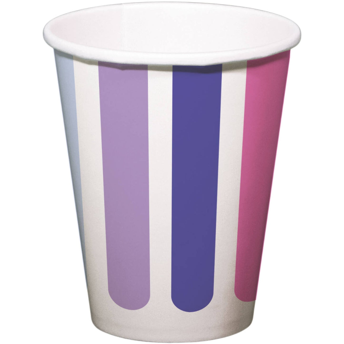 Stripetastic Paper Cups – pack of 8 colourful striped 250 ml cups
