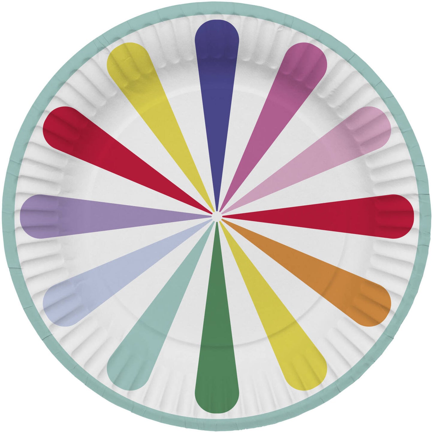 Stripetastic Paper Plates – pack of 8 colourful striped 23 cm plates