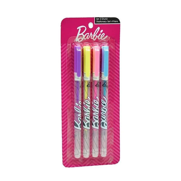 Barbie Stationery Set 4 Pens - Anilas UK