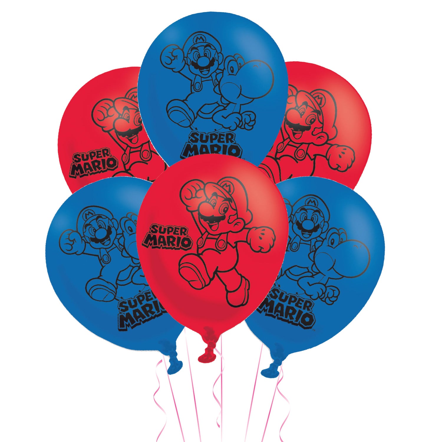 Super Mario Balloons (Pack of 6) - Anilas UK