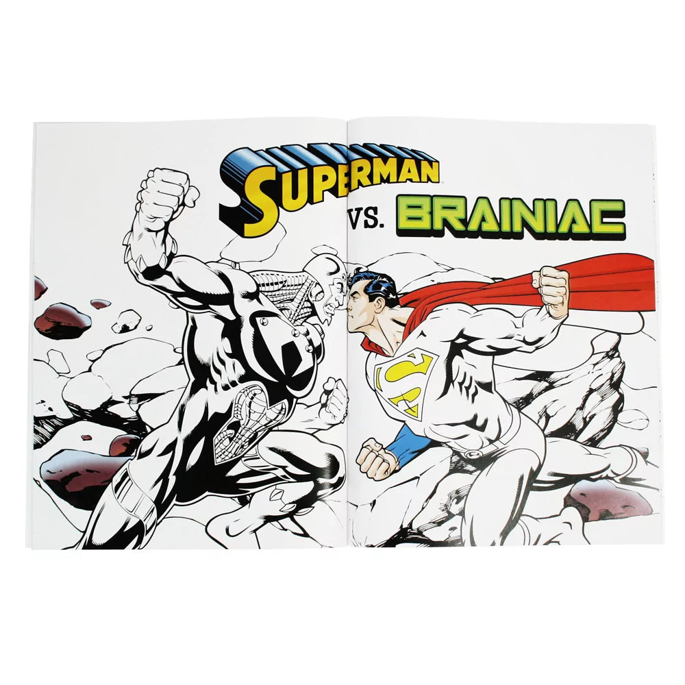 Superman Colouring Book 1 Pages Featuring Heroic Scenes