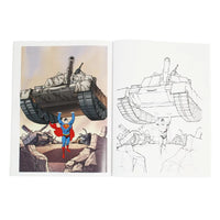 Superman Colouring Book 4 Pages Featuring Heroic Scenes