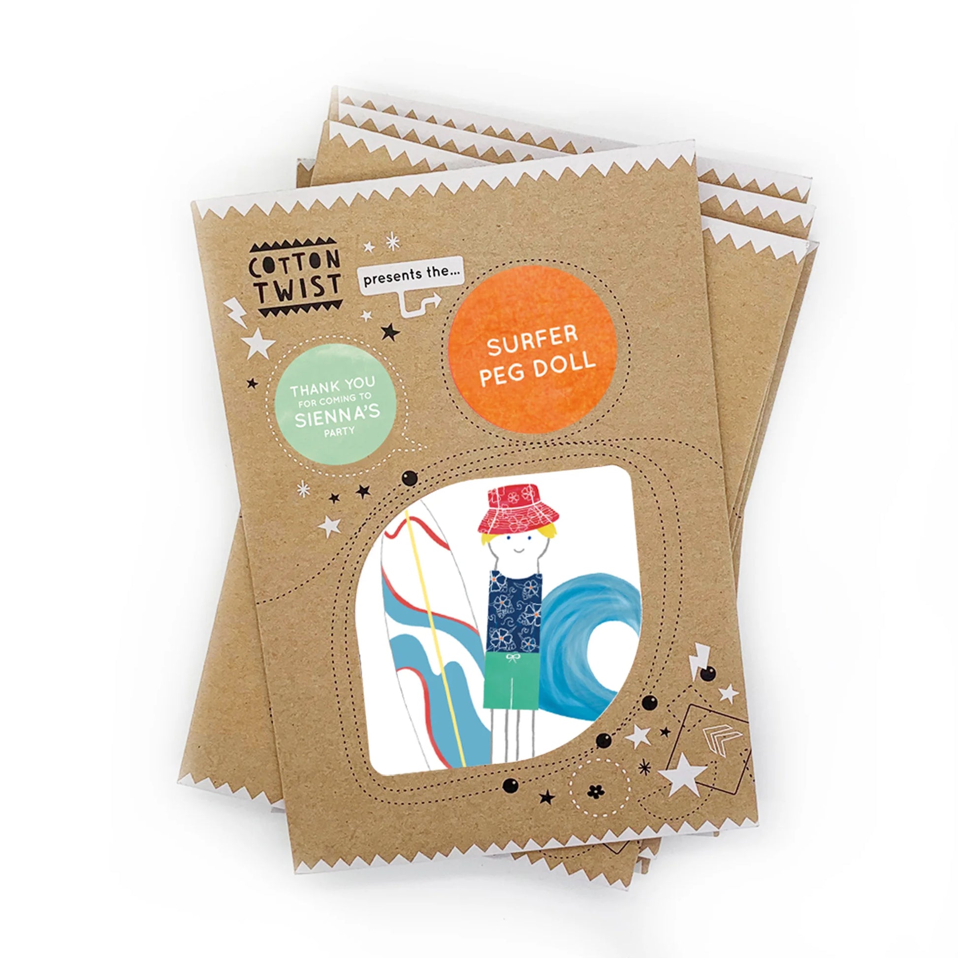Make Your Own Surfer Peg Doll - Anilas UK