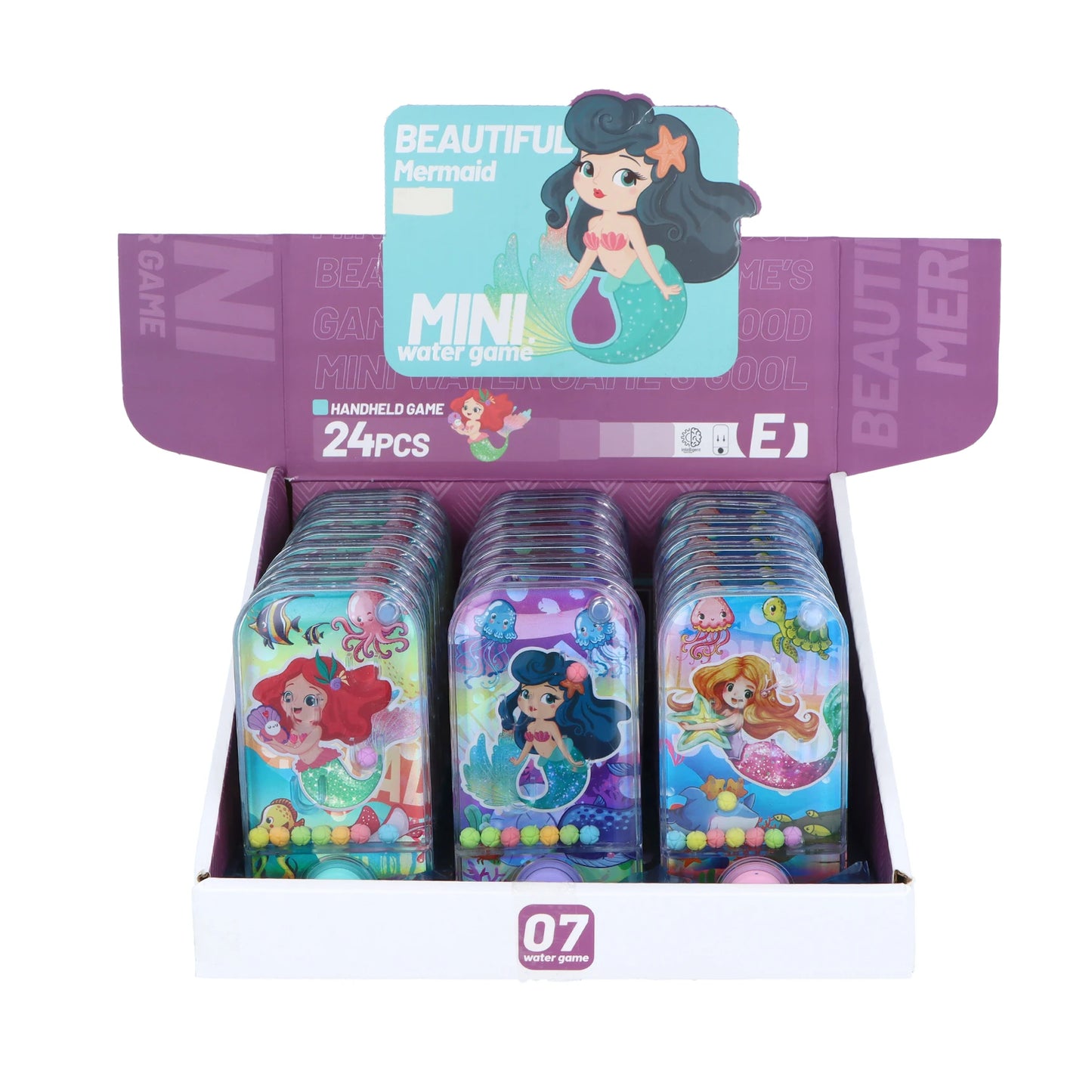 Mini Mermaid Water Game with Balls (11cm x 6cm) 3 Assorted Designs - Anilas UK
