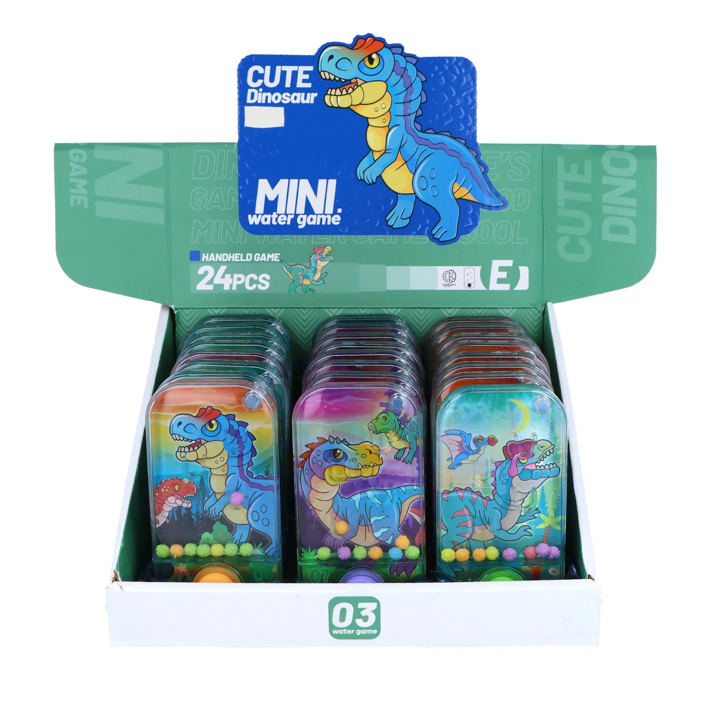 Mini Dinosaur Water Game with Balls (11cm x 6cm) 3 Assorted Designs - Anilas UK