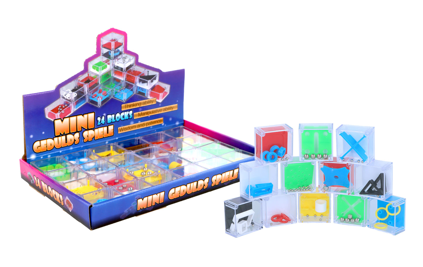 Puzzle Ball Cubes 3D 24 Assorted Designs - Anilas UK