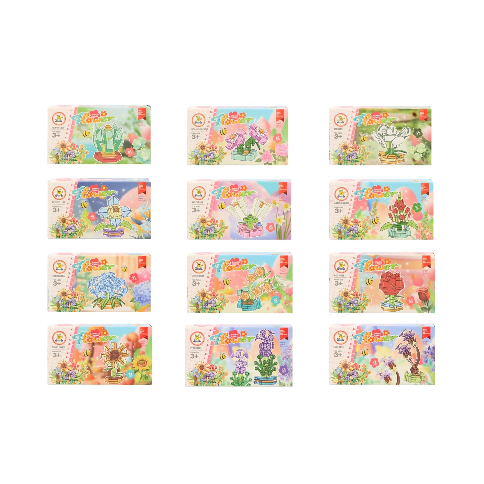Romantic Flowers Block Kits - Anilas UK