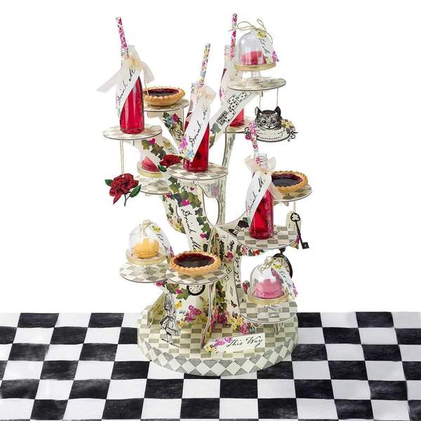 Alice in Wonderland Tree Shaped Cake Stand Party Table Decoration - Anilas UK