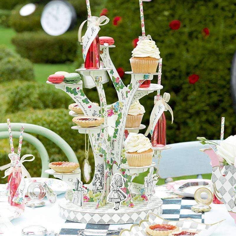 Alice in Wonderland Tree Shaped Cake Stand Party Table Decoration - Anilas UK