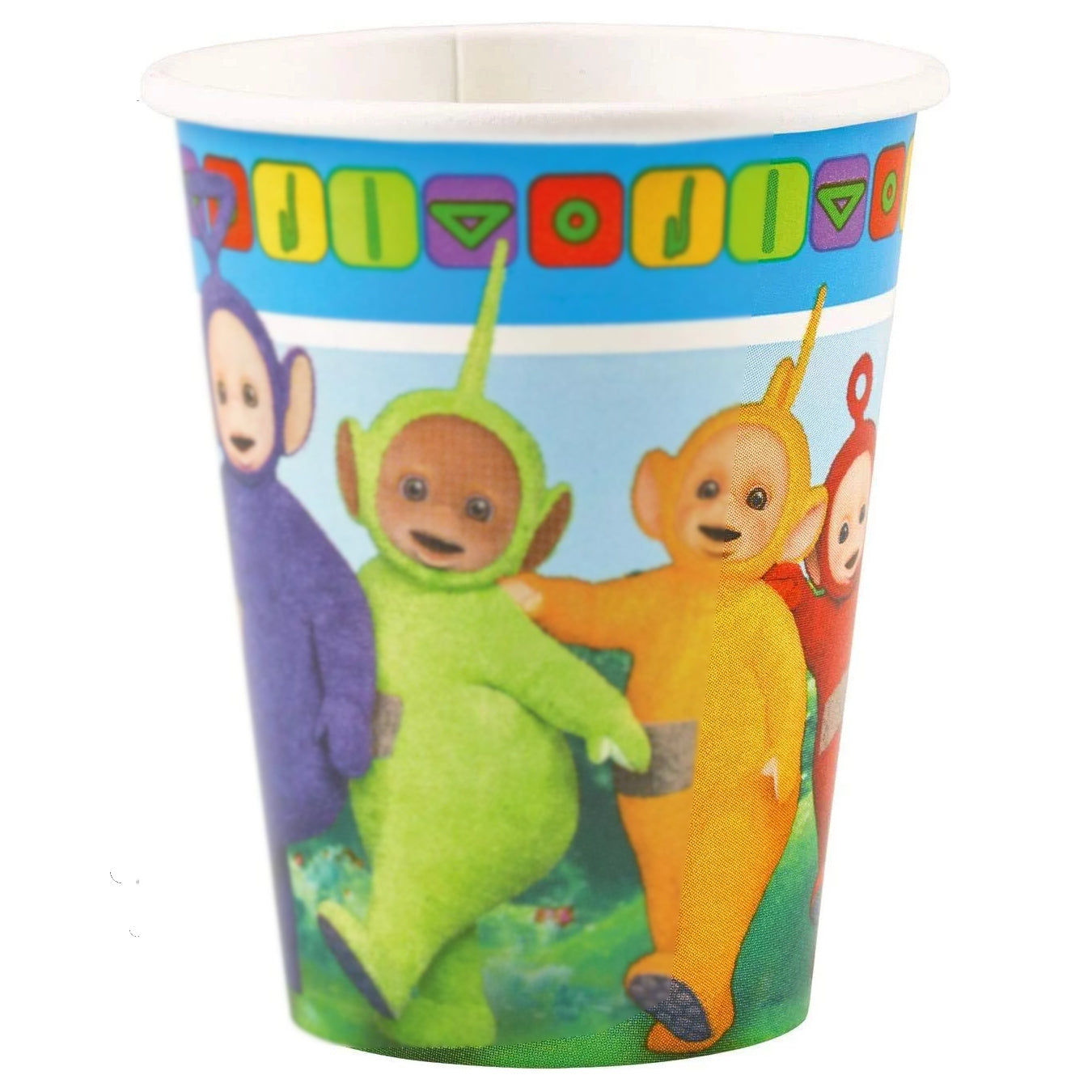 Teletubbies Cups Pack of 8, 266ml with main characters Tinky Winky, Dipsy, Laa-Laa and Po