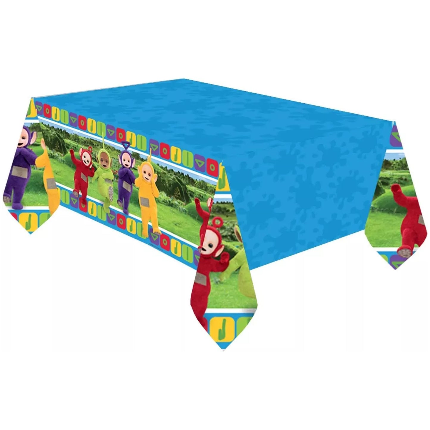 Teletubbies Plastic Table Cover 180x120cm with main characters Tinky Winky, Dipsy, Laa-Laa and Po