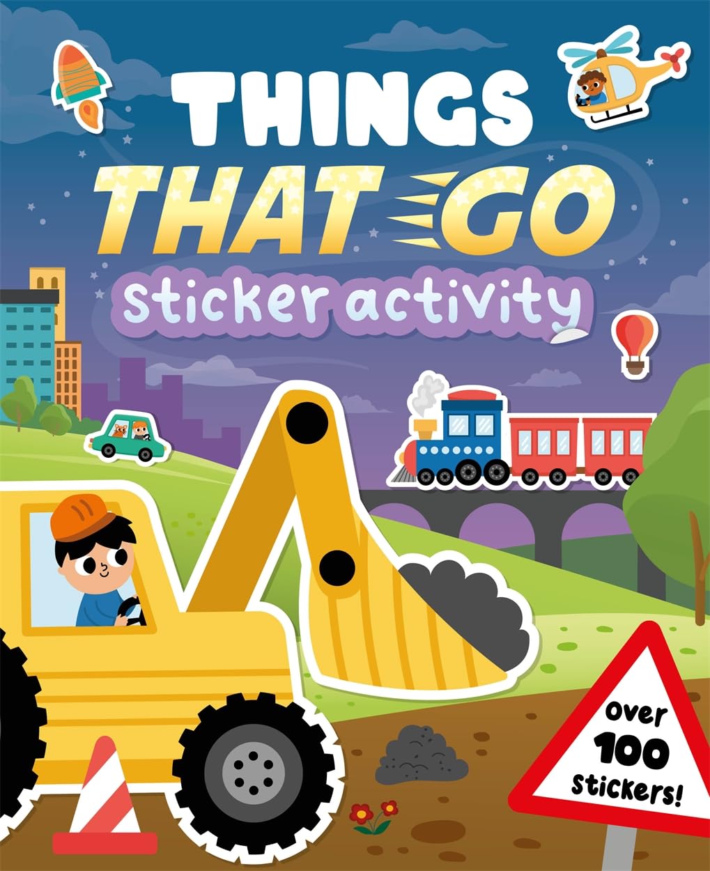 Things That Go Sticker Activity Book, 21.5 x 26.5 cm, Over 100 Stickers for Kids