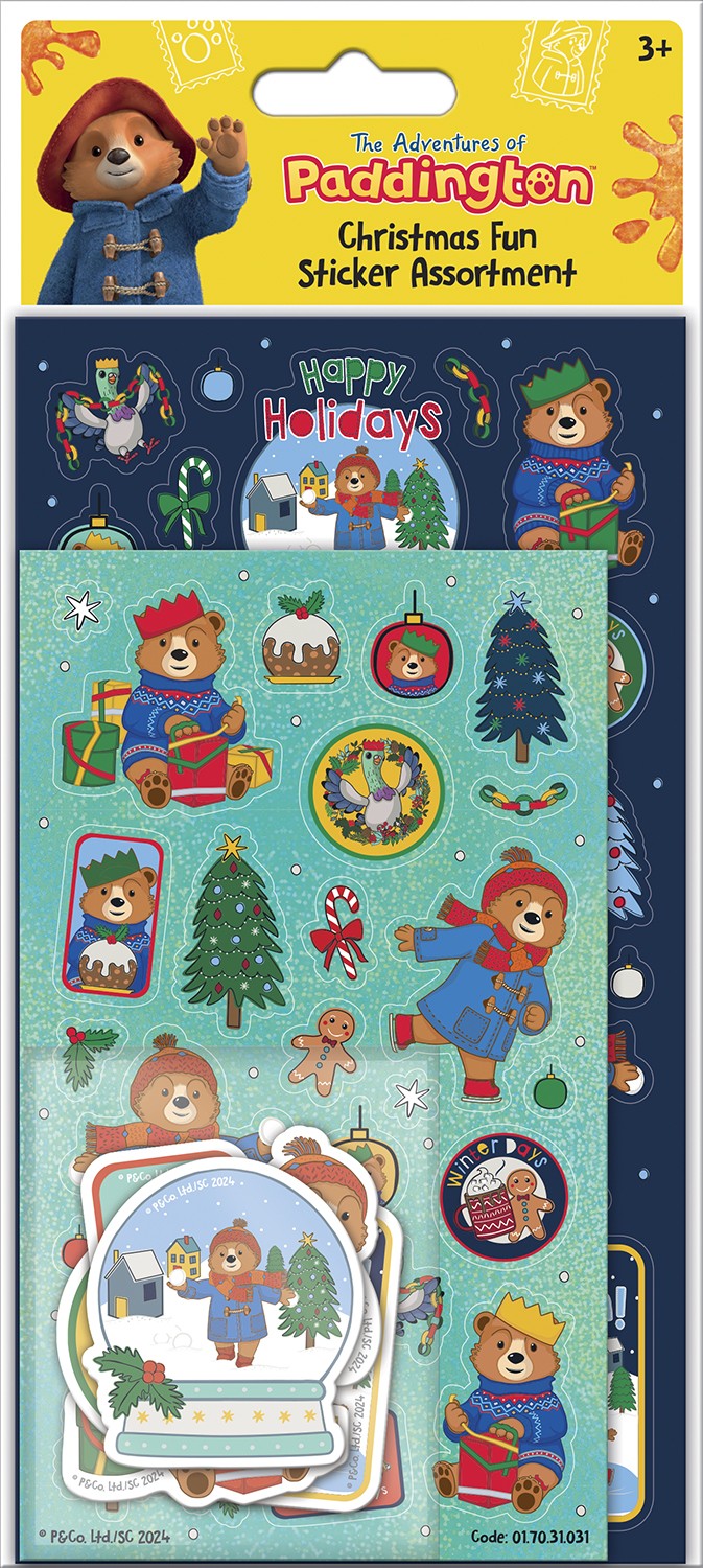 Paddington Christmas Sticker Assortment - Anilas UK