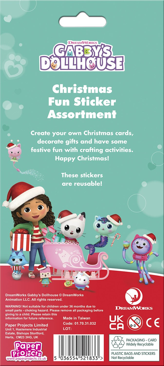 Gabby's Dollhouse Christmas Sticker Assortment - Anilas UK