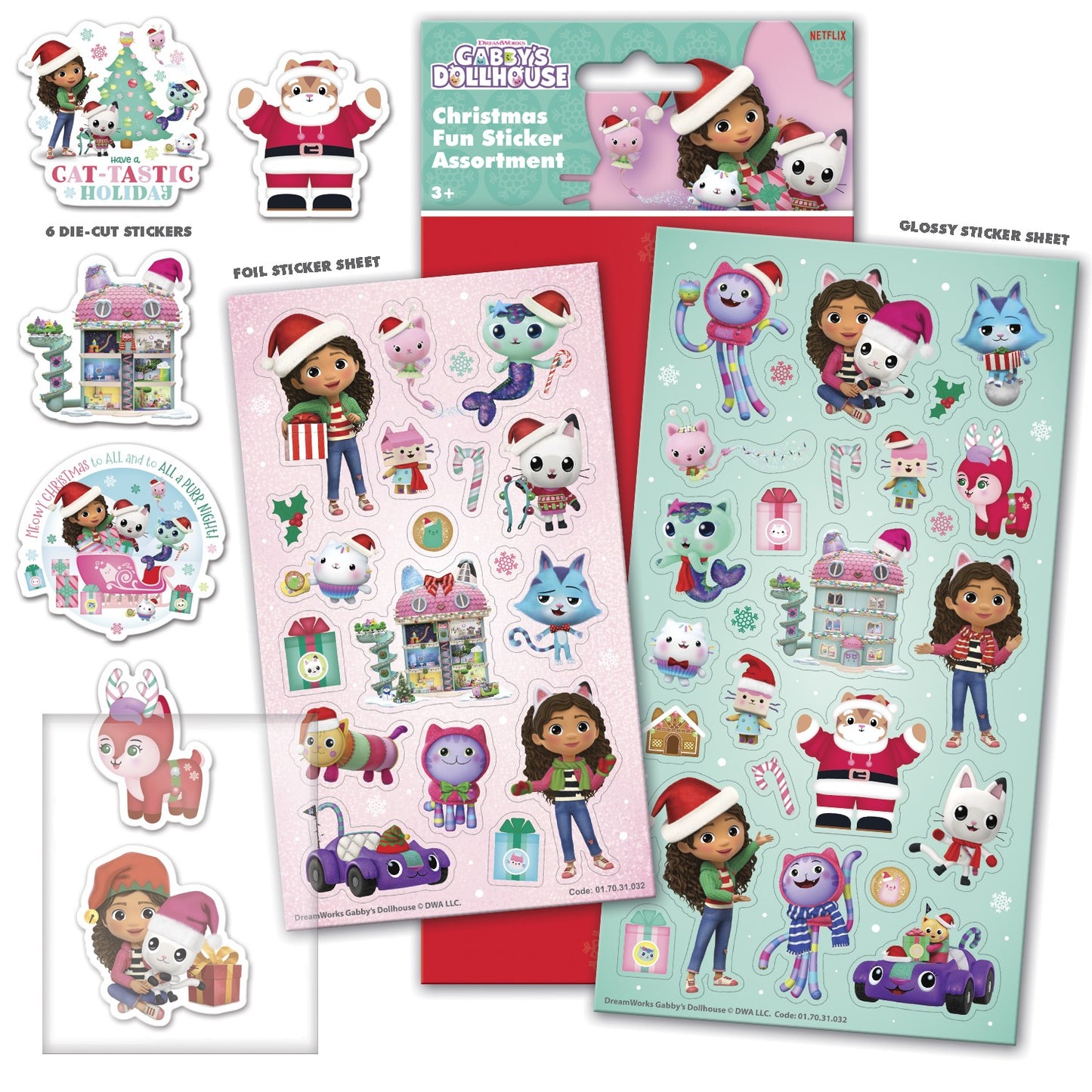 Gabby's Dollhouse Christmas Sticker Assortment - Anilas UK