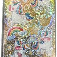 Unicorn Themed Prismatic Sticker Sheet - Anilas UK