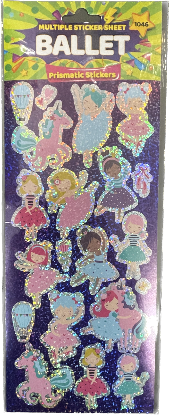 Ballet / Ballerina Themed Prismatic Sticker Sheet - Anilas UK